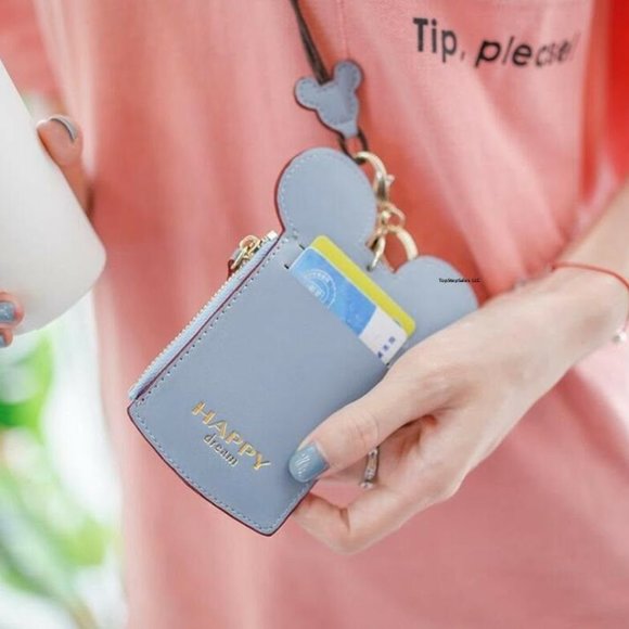 Mickey Mouse Lanyard Credit Card Holder Keychain (choose your color) 1pc - Picture 10 of 14